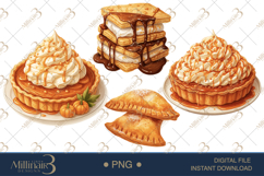 Watercolor Autumn Sweet Treats Sublimation Clipart Product Image 1