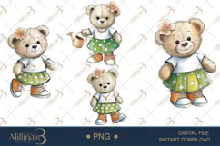 Cute Bear Fashion Clipart Baby Shower Invitations Product Image 1