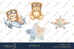 Aviator Flying Teddy Bear Clipart Product Image 1