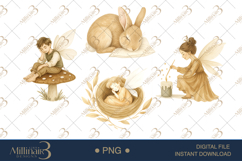Vintage Sepia Fairy Woodland Clipart Product Image 1