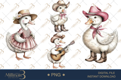 Silly Goose Cowgirl Clipart |Silly Western Clipart Product Image 1