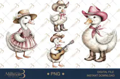 Silly Goose Cowgirl Clipart |Silly Western Clipart Product Image 1