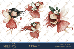 Strawberry Fairy PNG Fantasy Clipart Product Image 1
