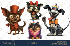 Funny Watercolor Quirky Dogs Clipart Product Image 1