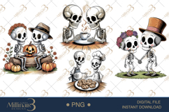 Romantic Skeleton Couple Clipart |Love Never Dies Product Image 1