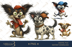 Funny Watercolor Quirky Dogs Clipart Product Image 1