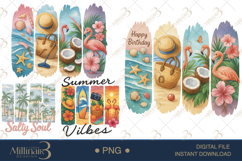 Summer Brushstroke Clipart|Files with Sunflower Product Image 1