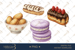 Watercolor French Patisserie Clipart Product Image 1