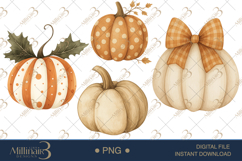 Fall Pumpkins Clipart | Cozy Autumn Graphics Product Image 1