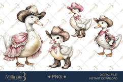 Silly Goose Cowgirl Clipart |Silly Western Clipart Product Image 1
