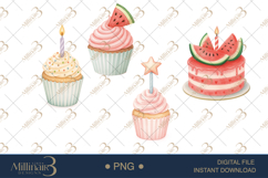 Cute Watermelon Party Clipart Product Image 1