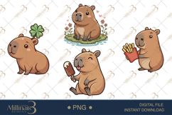 Cute Capybara Clipart Product Image 1