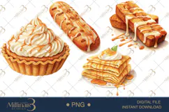 Watercolor Autumn Sweet Treats Sublimation Clipart Product Image 1