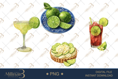 Lime Watercolor Clipart PNG Product Image 1