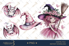 Pink Coquette Halloween PNG| Girly Spooky Season Clipart Fil Product Image 1