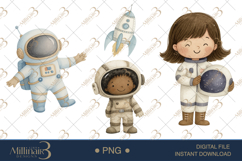 Astronaut And Space Clipart |Cute Astronaut and Galaxy Desig Product Image 1