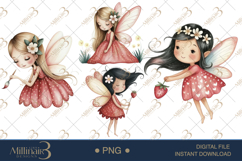 Strawberry Fairy PNG Fantasy Clipart Product Image 1