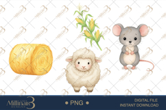 Cute Farm Animals Clipart Product Image 1