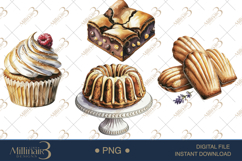 Watercolor Baked Goods Clipart for Cozy Kitchen Creations Product Image 1
