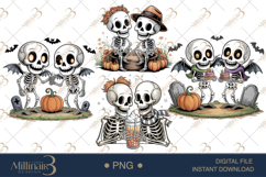 Romantic Skeleton Couple Clipart |Love Never Dies Product Image 1