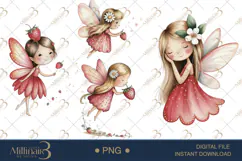 Strawberry Fairy PNG Fantasy Clipart Product Image 1