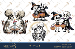Romantic Skeleton Couple Clipart |Love Never Dies Product Image 1