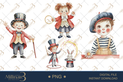 Circus Watercolor Clipart |Hand Painted Circus PNG Product Image 1