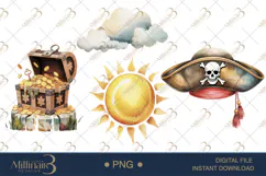 Pirate Kids Ocean Clipart for Playful Sea Adventures Product Image 1