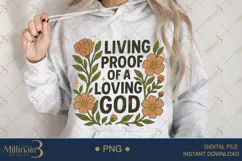 Boho Living Proof of a Loving God PNG |Christian Floral PNG Product Image 3