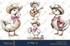 Silly Goose Cowgirl Clipart |Silly Western Clipart Product Image 1