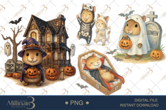 Halloween Capybara Clipart| Cute Autumn Animal Graphics Product Image 1