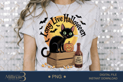 Long Live Halloween Black Cat PNG | Halloween Sublimation De Product Image 2