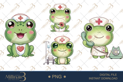 Cute Nurse Frog Clipart PNG |Frog Medical Cliparts Product Image 1