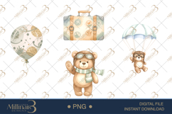 Aviator Flying Teddy Bear Clipart Product Image 1