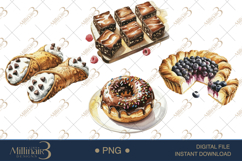 Watercolor Baked Goods Clipart for Cozy Kitchen Creations Product Image 1