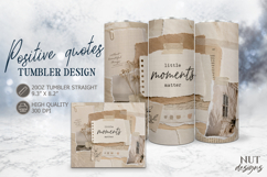 Little Moments Matter Positive Quotes Tumbler Neutral Collage Product Image 1