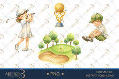 Cute Little Golf Player Clipart Product Image 1