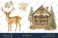 Watercolour Rustic Christmas Clipart | Christmas Warm Color Product Image 1