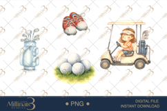 Cute Little Golf Player Clipart Product Image 1