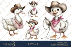 Silly Goose Cowgirl Clipart |Silly Western Clipart Product Image 1