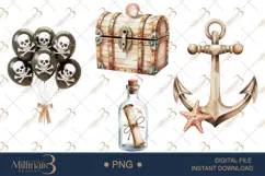 Pirate Kids Ocean Clipart for Playful Sea Adventures Product Image 1
