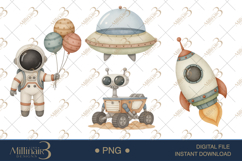 Astronaut And Space Clipart |Cute Astronaut and Galaxy Desig Product Image 1