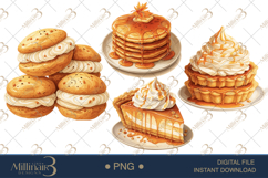 Watercolor Autumn Sweet Treats Sublimation Clipart Product Image 1