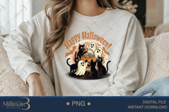 Ghosts and Black Cats Halloween PNG | Halloween Sublimation Product Image 4