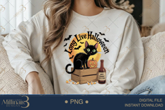 Long Live Halloween Black Cat PNG | Halloween Sublimation De Product Image 3