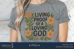 Boho Living Proof of a Loving God PNG |Christian Floral PNG Product Image 4