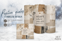Start Where You Are Positive Quotes Tumbler Neutral Collage Product Image 1