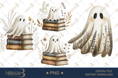 Vintage Fall Ghost Clipart PNG | Cute Turkey Fall Graphi Product Image 1