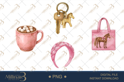 Watercolor Horse Clipart PNG Product Image 1
