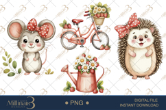Spring Cottage Clipart |Cozy Watercolor House &amp; Garden Eleme Product Image 1